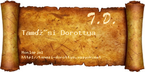 Tamási Dorottya névjegykártya